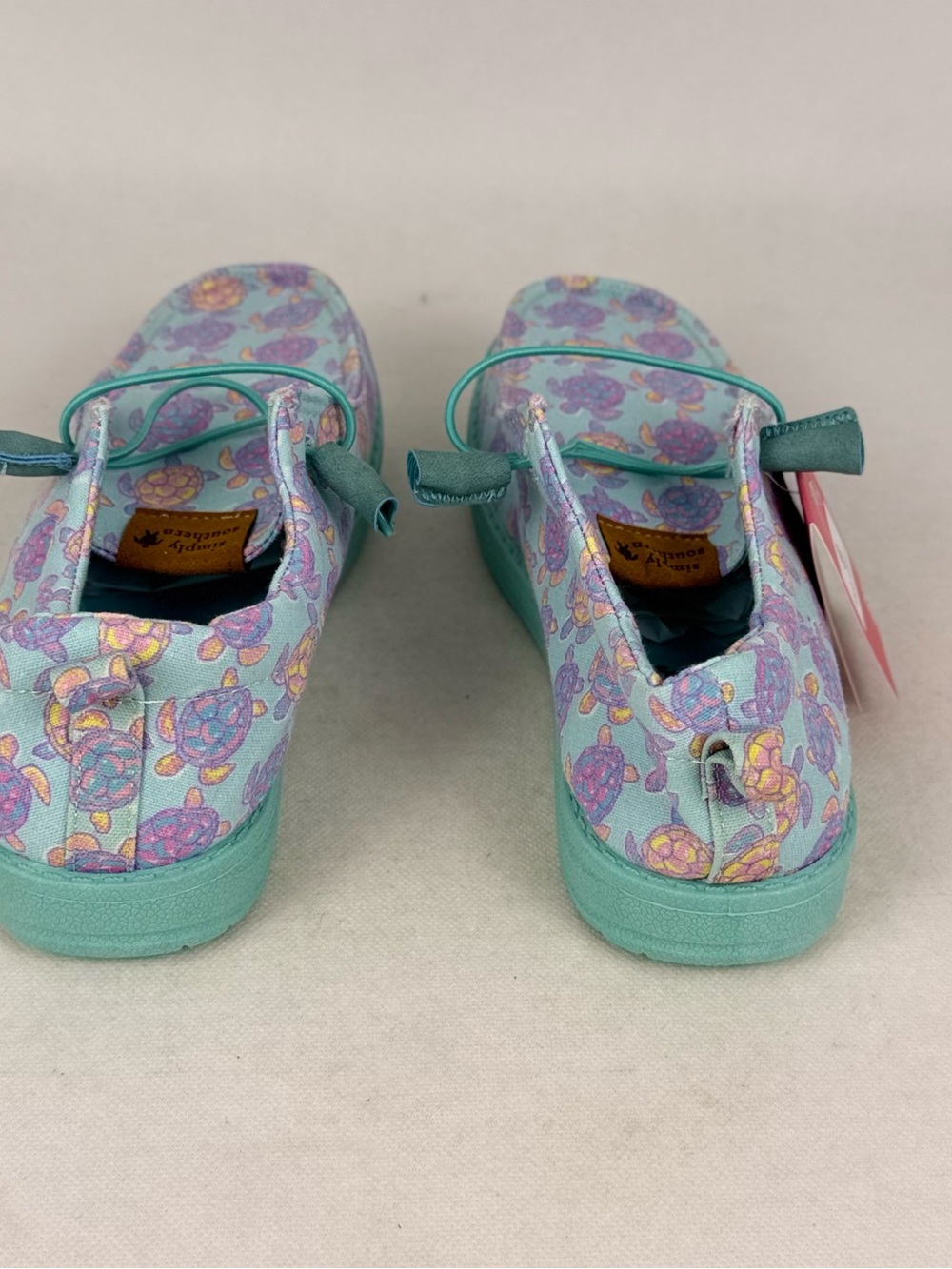 Simply Southern Sea Turtle Slip On Shoes Women’s Size 8 Aqua Teal NWT - Picture 6 of 11